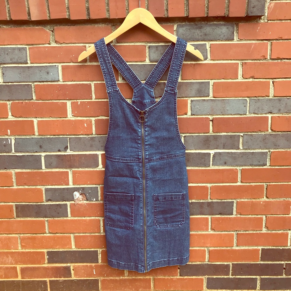 H&M Denim Mini Zip Dress